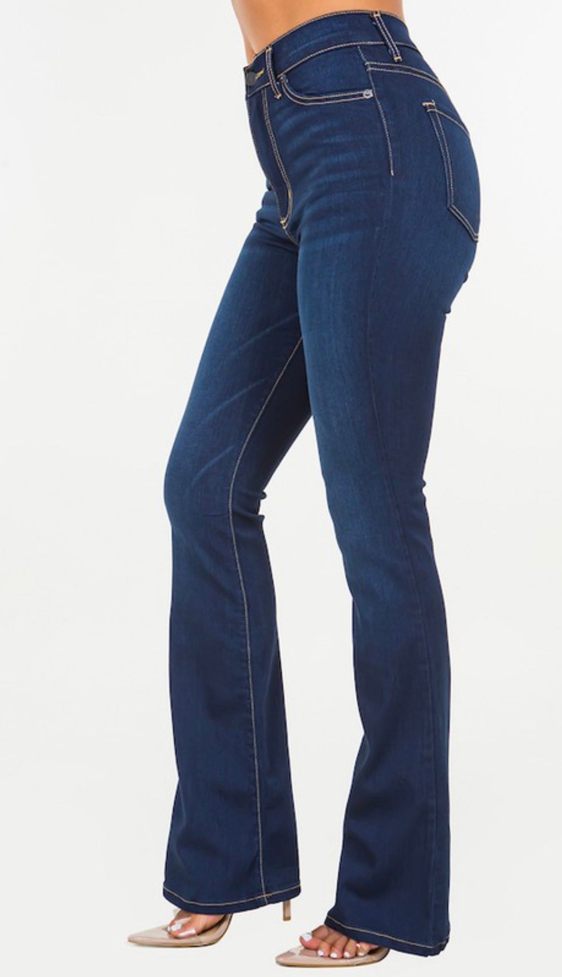 High Rise Ankle Cropped Flare